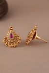 Smars Jewelry_Gold Plated Stones Antique Ruby Mangalsutra Set _Online_at_Aza_Fashions
