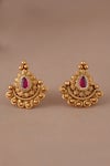 Shop_Smars Jewelry_Gold Plated Stones Antique Ruby Mangalsutra Set _Online_at_Aza_Fashions
