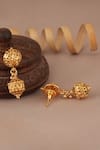 Smars Jewelry_Gold Plated Antique Mala Set And Earrings _Online_at_Aza_Fashions