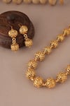 Shop_Smars Jewelry_Gold Plated Antique Mala Set And Earrings _Online_at_Aza_Fashions