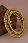 Shop_Smars Jewelry_Gold Plated Antique Pacheli Kada Bangle _at_Aza_Fashions