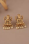 Buy_Smars Jewelry_Maa Lakshmi Antique Gold Pendant Set _Online_at_Aza_Fashions