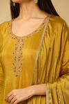 Buy Samyukta Singhania Yellow Silk Embroidery Round Neck Botanic Anarkali Set Online at Aza Fashions Buy_Samyukta Singhania_Yellow Silk Embroidery Round Neck Botanic Anarkali Set_Online_at_Aza_Fashions