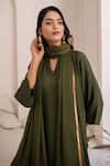 Avaha_Green Designer Maan Kurta Set _at_Aza_Fashions
