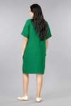 Shop_Gothilo_Green Linen Round Neck Pure Pocket Dress _at_Aza_Fashions