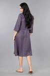 Shop_Gothilo_Purple Linen Round Neck Berry Jacket Dress _at_Aza_Fashions