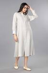 Shop Gothilo Beige Linen Collared Natural Shirt Dress Online at Aza Fashions Shop_Gothilo_Beige Linen Collared Natural Shirt Dress _Online_at_Aza_Fashions