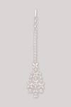 Buy_Zevar By Geeta_White Contemporary Diamond Maangtikka _at_Aza_Fashions