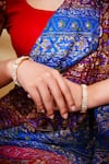 Buy_Zevar By Geeta_Gold Plated Diamonds Kundan Polki Finish Bangles _Online_at_Aza_Fashions