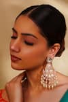 Buy_Zevar By Geeta_Gold Plated Crystals, Pearls Moissanite Finish Chandbalis _at_Aza_Fashions