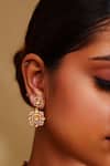 Zevar By Geeta_Gold Plated Crystals Moissanite Designer Jewellery Set _Online_at_Aza_Fashions