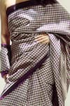 Buy Ekaya Banaras Purple Silk Satin Zari Houndstooth Saree Online at Aza Fashions Buy_Ekaya Banaras_Purple Silk Satin Zari Houndstooth Saree _Online_at_Aza_Fashions