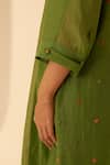 Shop_Janki India_Green Chanderi Embroidery Round Neck Cross Taanka Kurta Set _Online_at_Aza_Fashions