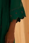Buy_Janki India_Green Chanderi, Organza Embroidery Round Neck Floral Buti Kurta Set _Online_at_Aza_Fashions