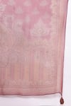 Shop_Ritu Kumar_Red Cotton, Chiffon Embroidery V-neck Adrika Kurta Set _Online_at_Aza_Fashions