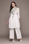Buy_Ritu Kumar_Beige Apeksha Kurta Set With Pant And Dupatta _at_Aza_Fashions