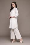 Ritu Kumar_Beige Apeksha Kurta Set With Pant And Dupatta _at_Aza_Fashions