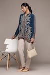 Ritu Kumar_Designer Blue Arith Shirt _Online_at_Aza_Fashions