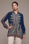 Buy_Ritu Kumar_Designer Blue Arith Shirt _at_Aza_Fashions