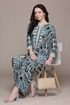 Buy_Ritu Kumar_Blue Geometric Print Kurta Set _Online_at_Aza_Fashions