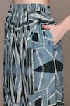 Ritu Kumar_Blue Geometric Print Kurta Set _at_Aza_Fashions