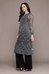 Ritu Kumar_Black Printed Avanti Kurta _Online_at_Aza_Fashions