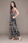 Buy_Ritu Kumar_Blue Geometric Patterned Jumpsuit _Online_at_Aza_Fashions