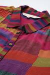 Shop_Ritu Kumar_Pink Bauhaus Print Loose Shirt _Online_at_Aza_Fashions