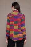 Shop_Ritu Kumar_Pink Bauhaus Print Loose Shirt _at_Aza_Fashions