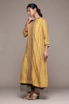 Ritu Kumar_Yellow Essential Bhuj Long Kurta _Online_at_Aza_Fashions