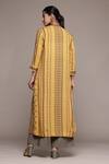 Shop_Ritu Kumar_Yellow Essential Bhuj Long Kurta _at_Aza_Fashions