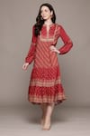 Buy_Ritu Kumar_Long Dress With Embroidered Details _at_Aza_Fashions
