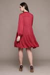 Shop_Ritu Kumar_Red Essential-mahi Short Dress _at_Aza_Fashions