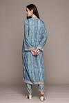 Shop_Ritu Kumar_Striped Blue Kurta Set With Pant _at_Aza_Fashions