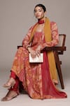 Shop_Ritu Kumar_Orange Rust Jhanvi Kurta Set _Online_at_Aza_Fashions