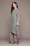 Shop_Ritu Kumar_Green Teal Keya Kurta Set _Online_at_Aza_Fashions