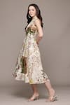 Ritu Kumar_Off White Floral Print Pierra Midi Dress _Online_at_Aza_Fashions