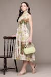 Buy_Ritu Kumar_Off White Floral Print Pierra Midi Dress _Online_at_Aza_Fashions