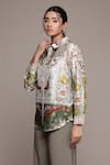 Shop_Ritu Kumar_Floral Print Off White Pierra Shirt _Online_at_Aza_Fashions