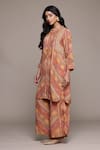 Ritu Kumar_Orange Rust Sona Kurta And Pant Co-ord Set _Online_at_Aza_Fashions