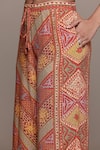 Shop_Ritu Kumar_Orange Rust Sona Kurta And Pant Co-ord Set _Online_at_Aza_Fashions