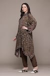 Ritu Kumar_Brown Printed Kurta Set _Online_at_Aza_Fashions