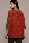 Shop_Ritu Kumar_Printed Red Sonmarg Kurti _at_Aza_Fashions