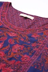 Buy_Ritu Kumar_Blue Zuri Floral Print Kurta Set 