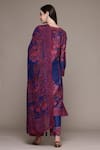 Shop_Ritu Kumar_Blue Zuri Floral Print Kurta Set _at_Aza_Fashions