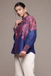 Buy_Ritu Kumar_Blue Zuri Designer Shirt With Floral Print _Online_at_Aza_Fashions
