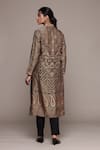 Shop_Ritu Kumar_Beige And Black Flowret Kurta Set _at_Aza_Fashions
