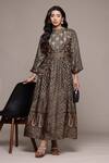 Buy_Ritu Kumar_Black Flowret K Anarkali Set _Online_at_Aza_Fashions