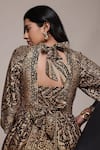 Buy_Ritu Kumar_Black Flowret K Anarkali Set 