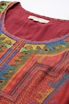 Ritu Kumar_Multi Color Brick Multi Kantara K Kurta Set _at_Aza_Fashions